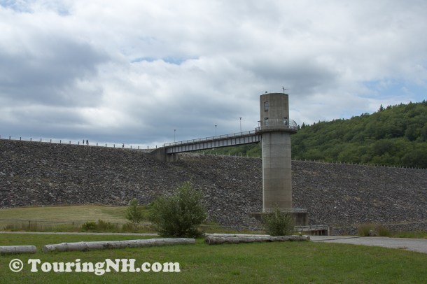 I took this image from the beach. Notice the water mark on the dam