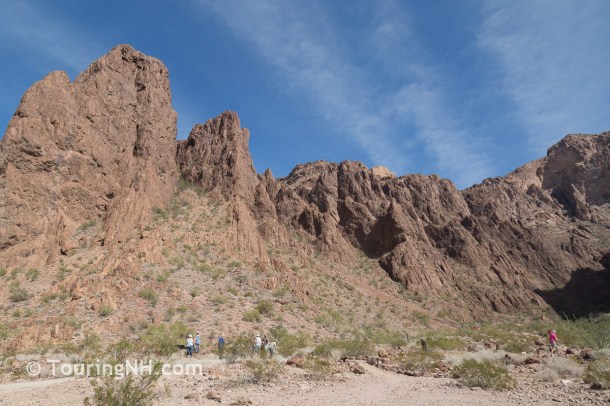 The people give a real sense of scale to the mountains