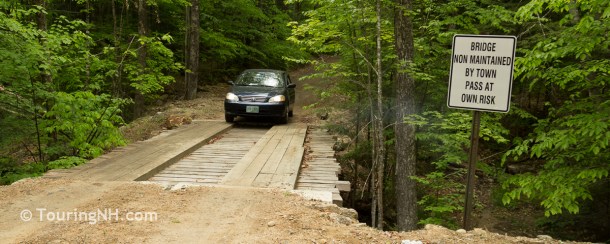 I walked across the bridge while Steve crossed with the car